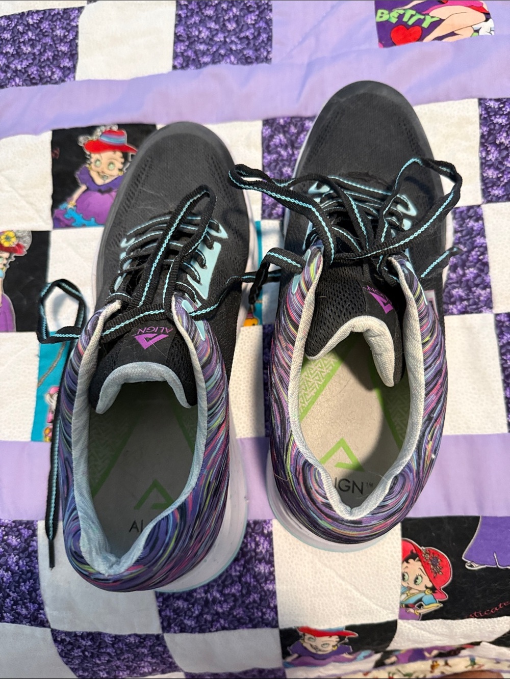 Align Women’s Black & Purple Patterned Running Sneakers